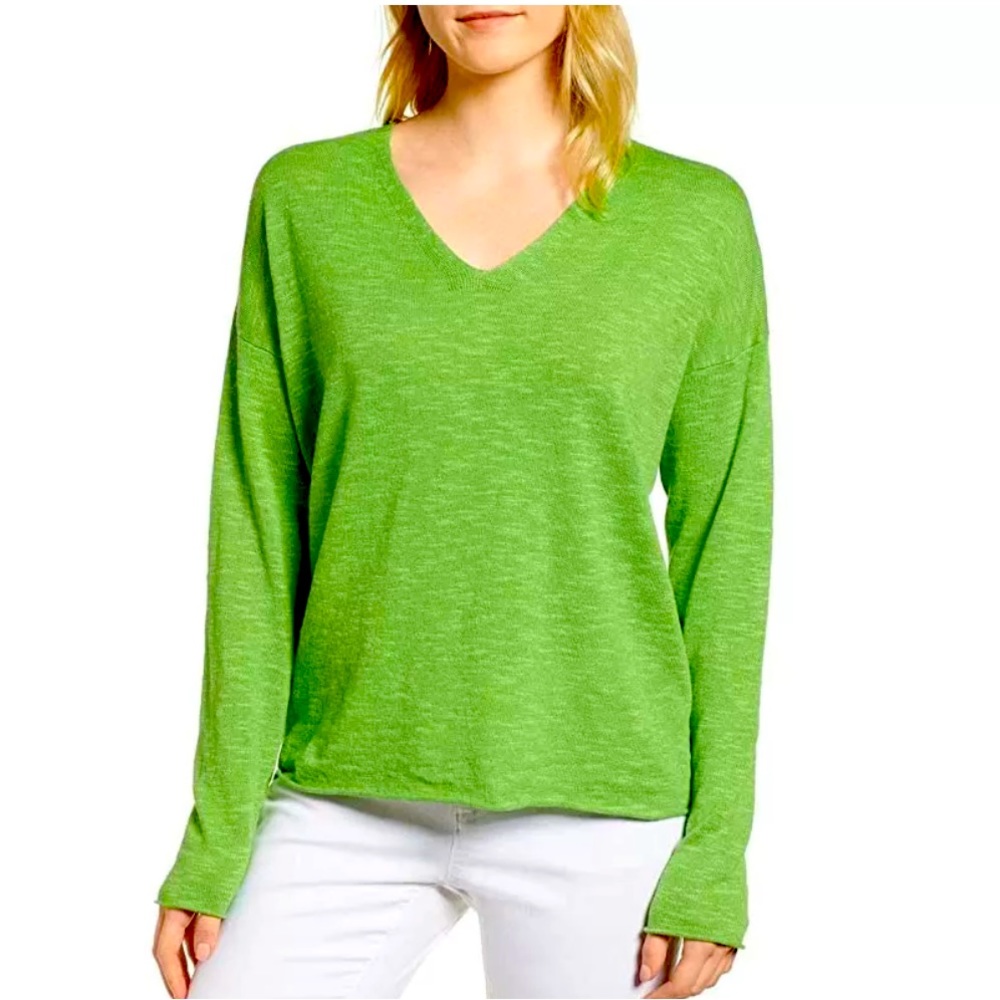 Eileen Fisher V-Neck Petite Sweater XS